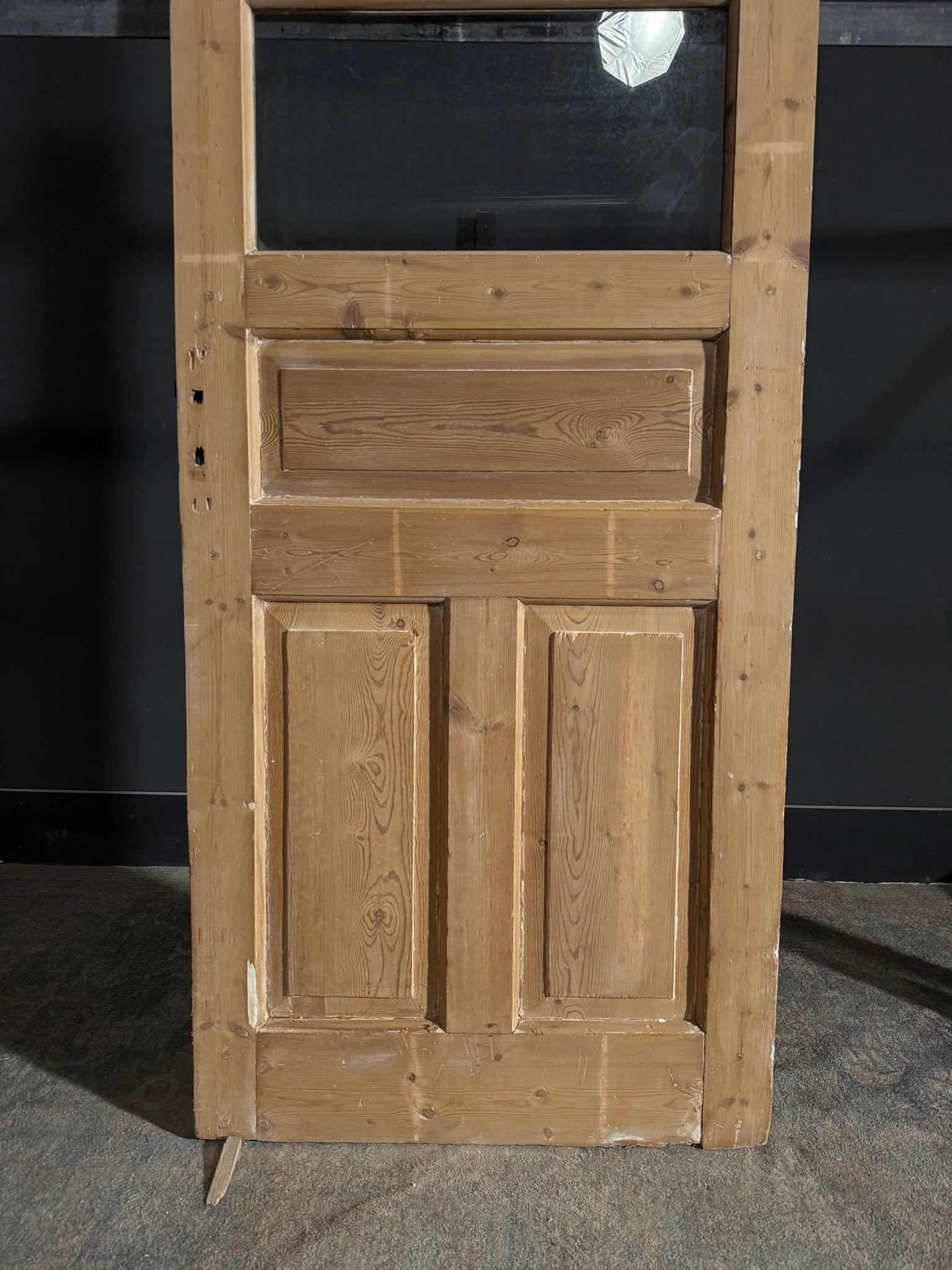 Antique Glass 3 Lite Single Door - 31.5x88.5 - N516