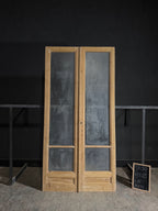 Antique Obscured Glass 2 Lite French Doors - 51.5x103.25 - N483
