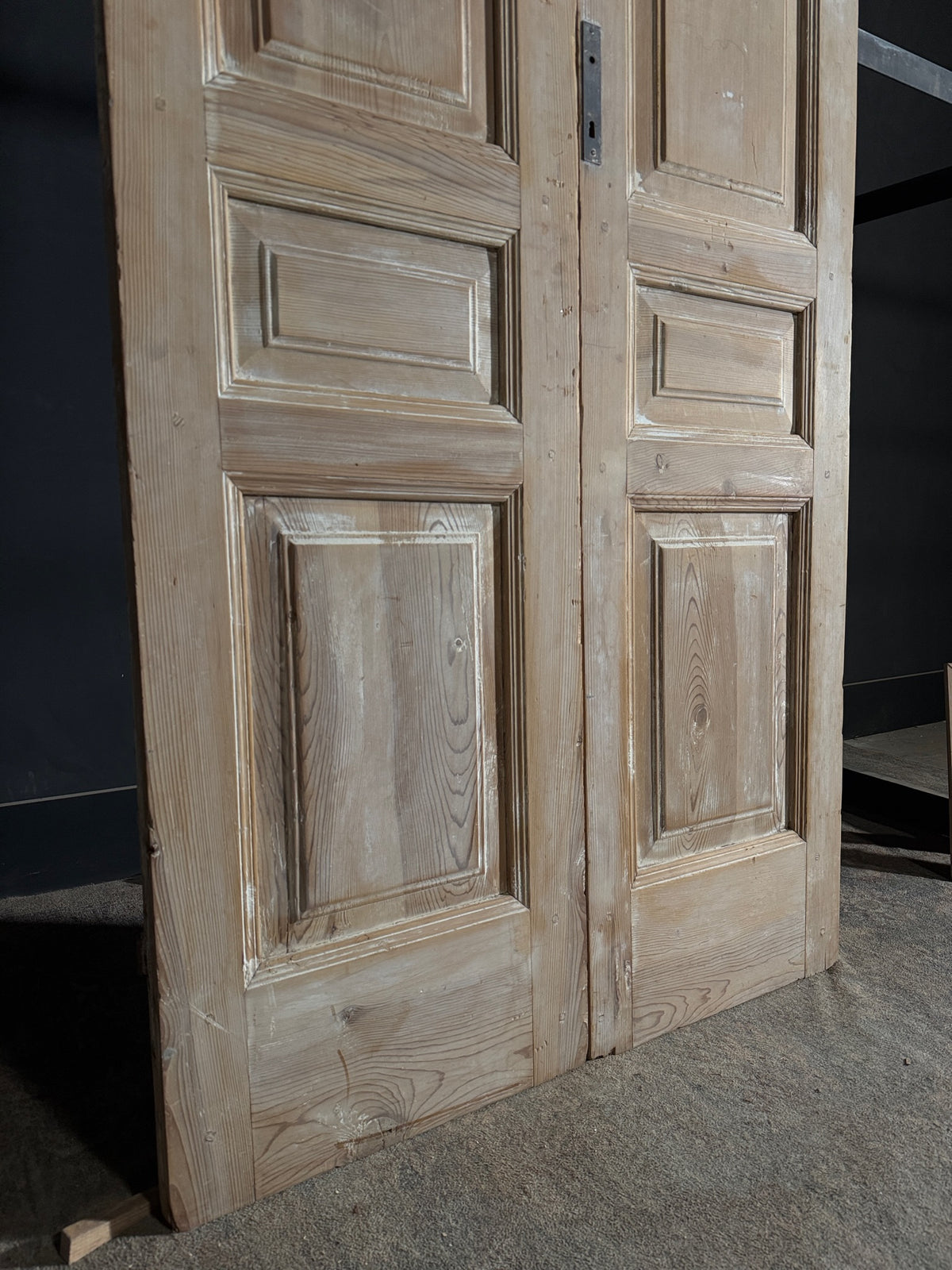 Antique 3 Panel Solid Double Doors - 42.75x97.5 - N523