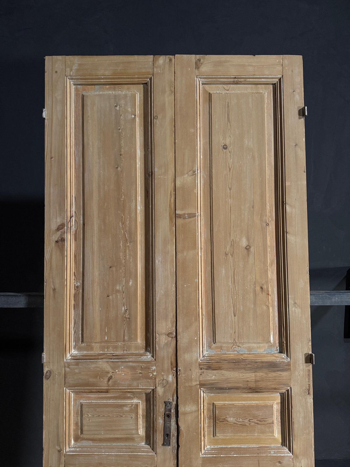 Antique 3 Panel Solid Double Doors - 40x97 - N615