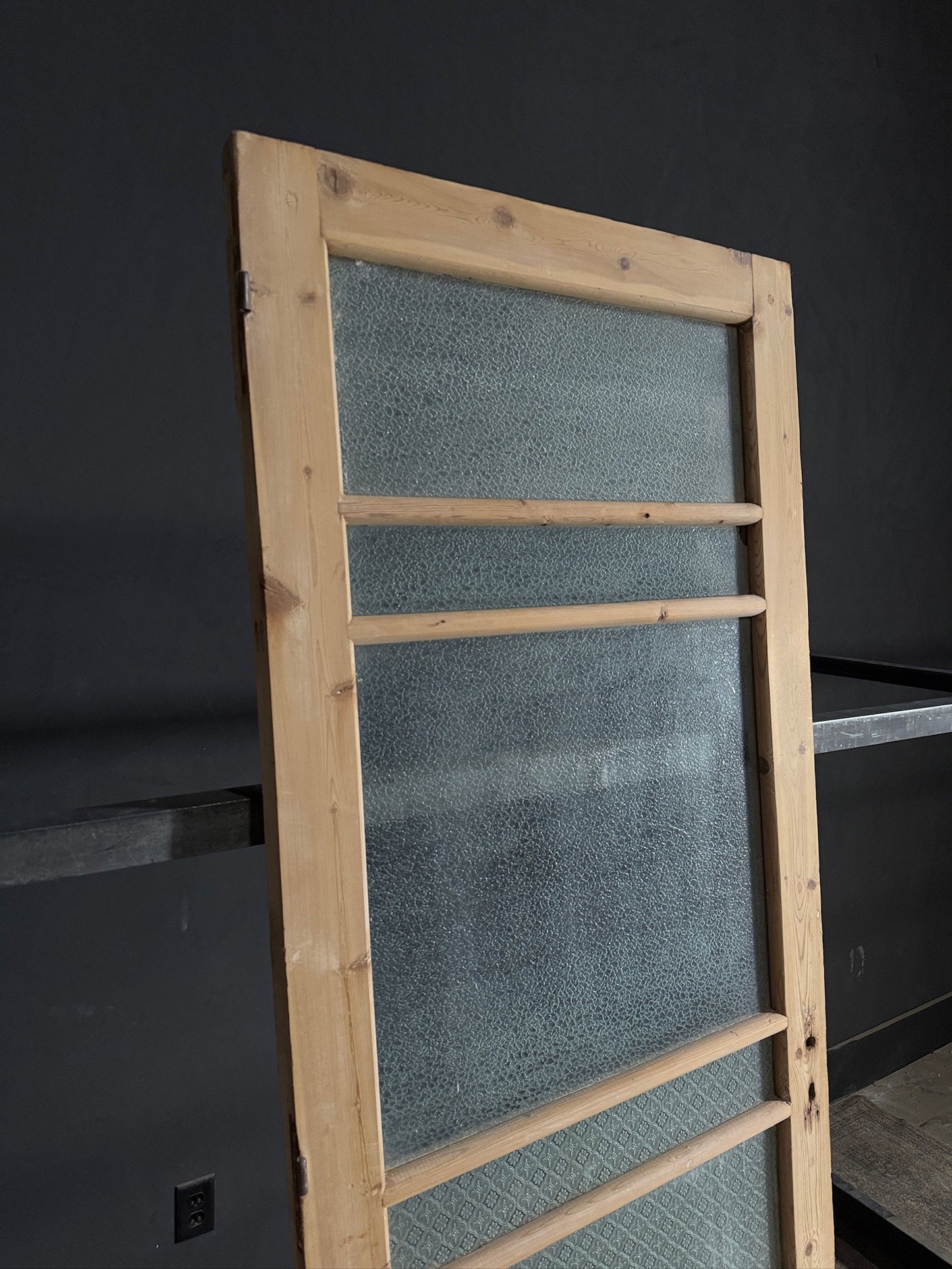Antique Obscured Glass Single Door - 32x86.25 - N497
