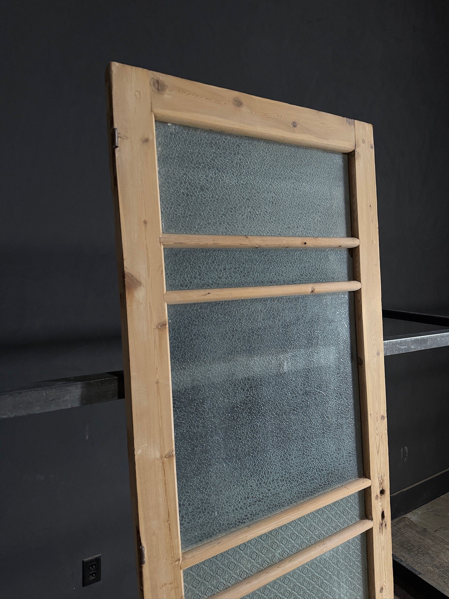 Antique Obscured Glass Single Door - 32x86.25 - N497