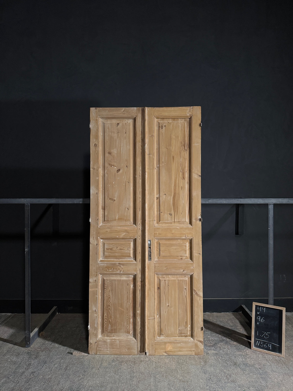 Antique Solid Double Doors - 44x96 - N564