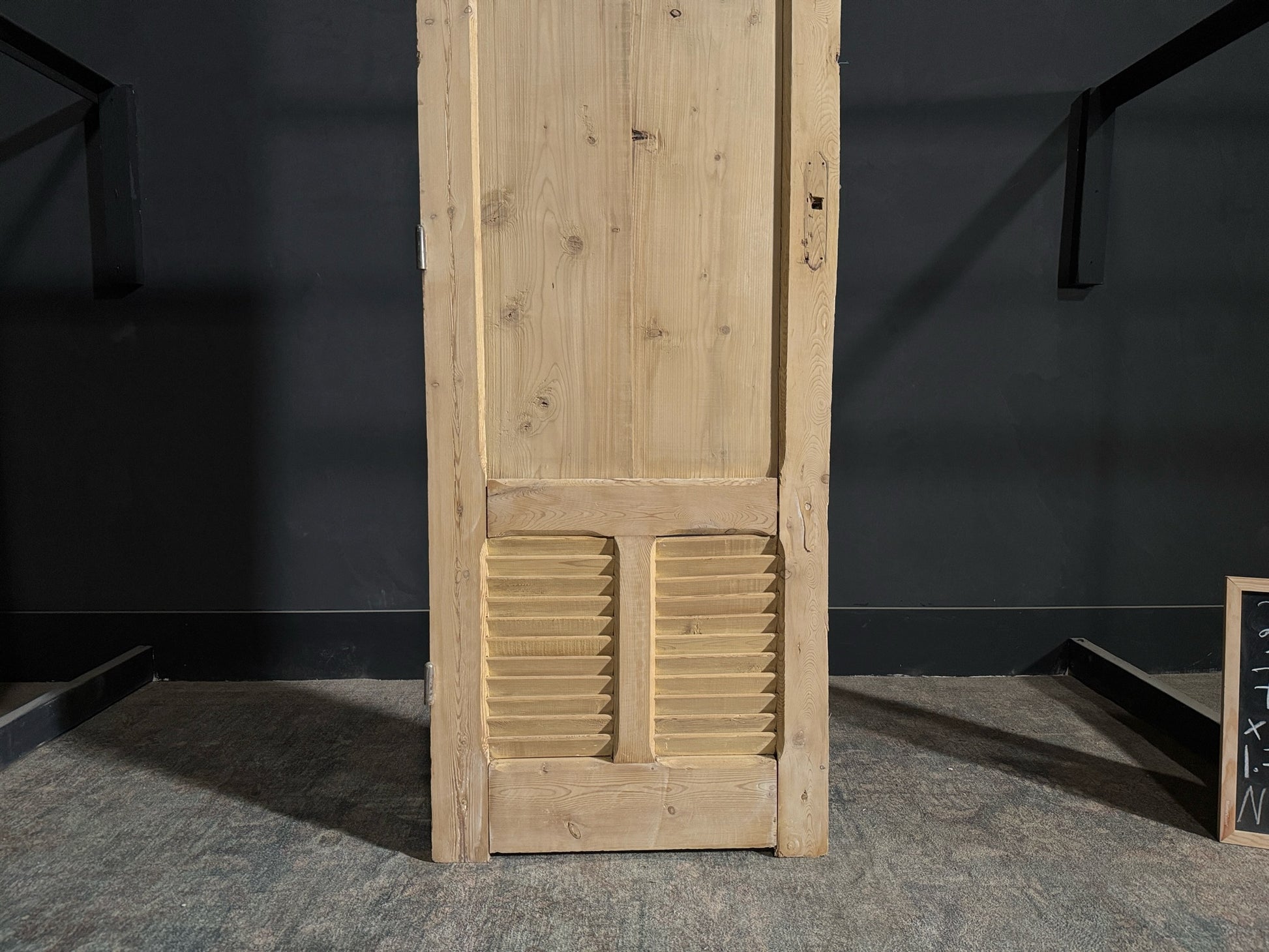 Antique Louvered 2 Panel Single Door - 25.5x70 - N141