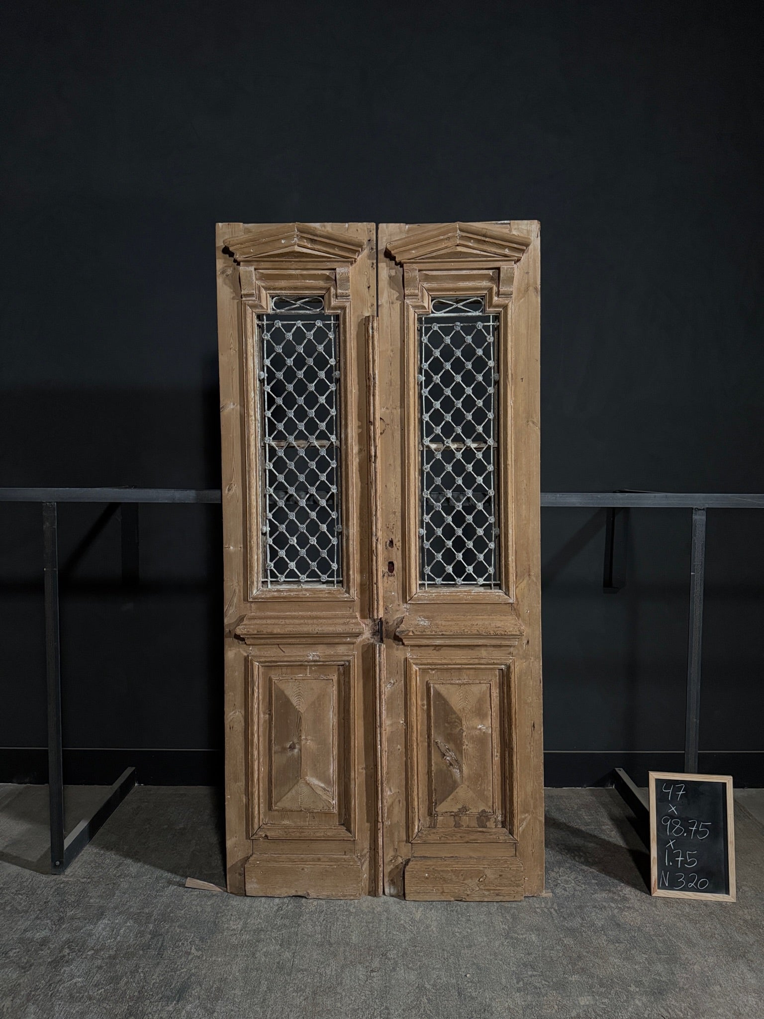 Antique Iron French Doors - 47x98.75 - N320