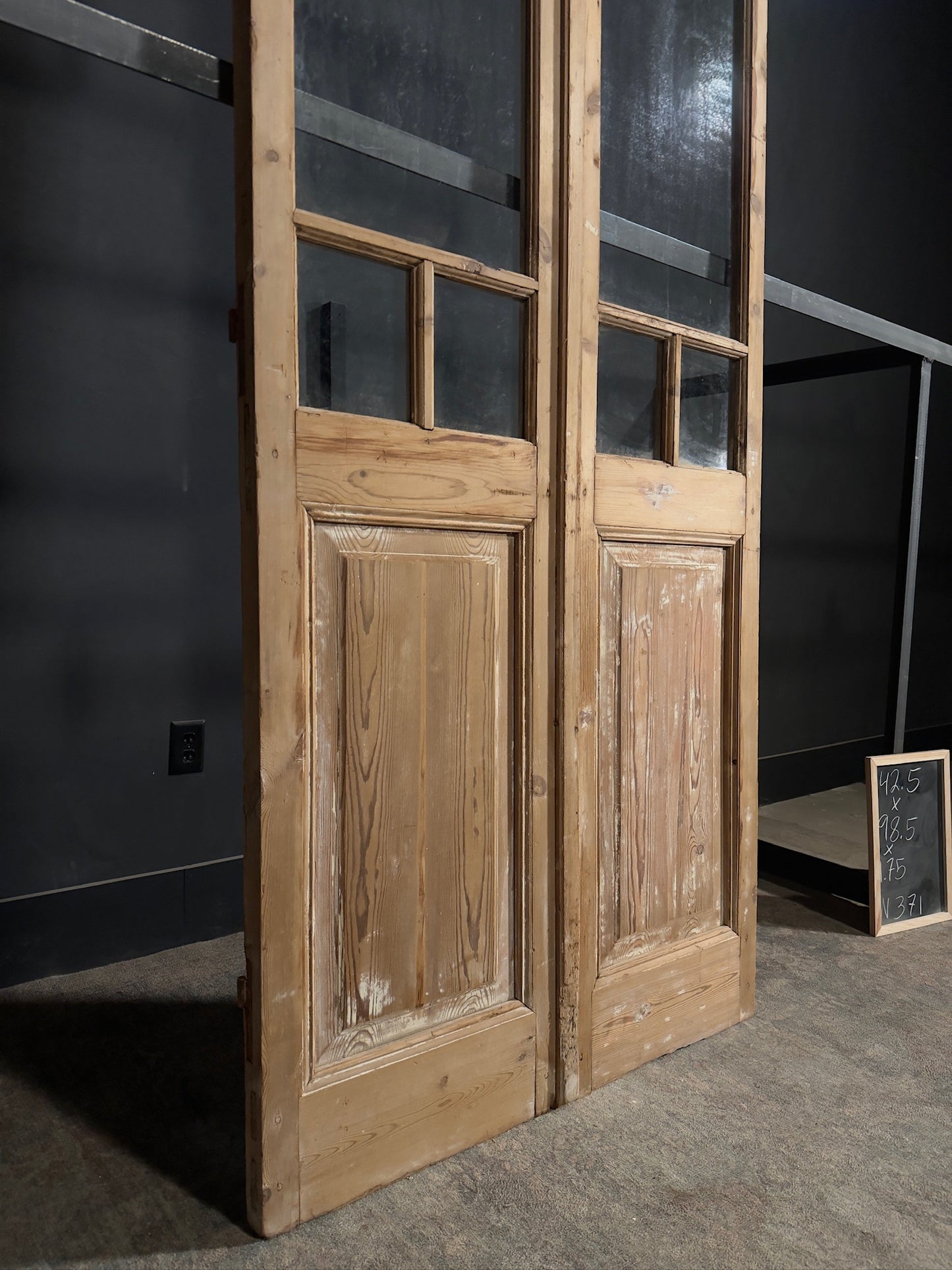 Antique Glass 4 Lite French Doors - 42.5x98.5 - N371