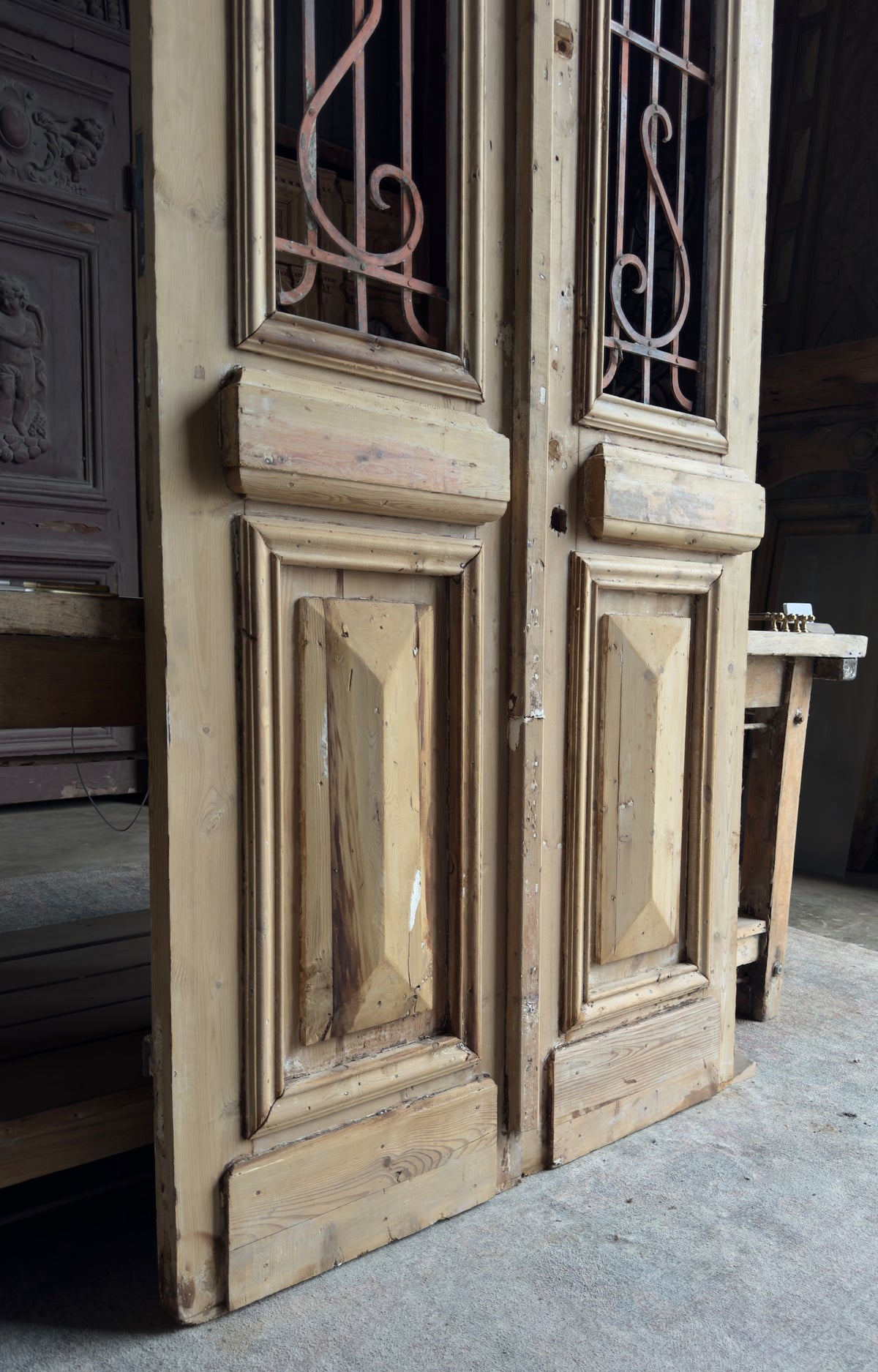 Antique Iron 2 Lite French Doors - 40.5x91 - L564 – Magnolia Antique ...