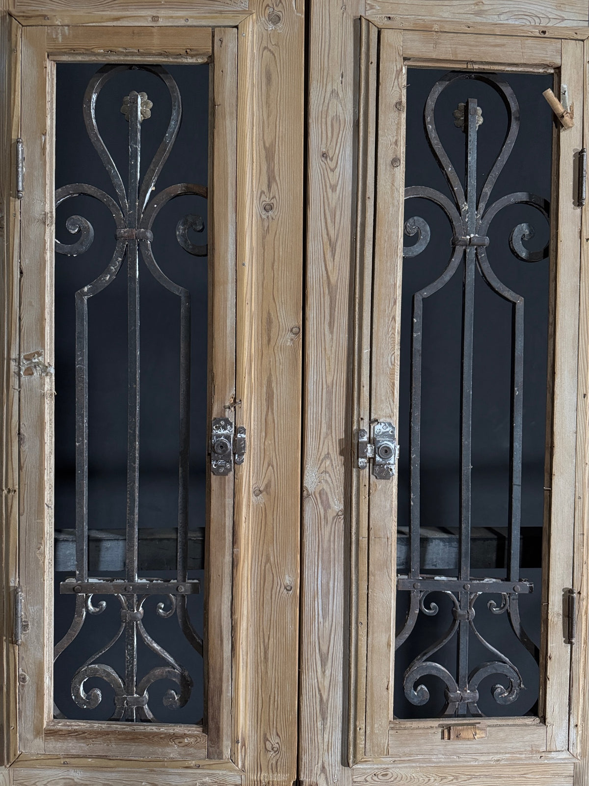 Antique Iron French Doors - 38x92 - N514