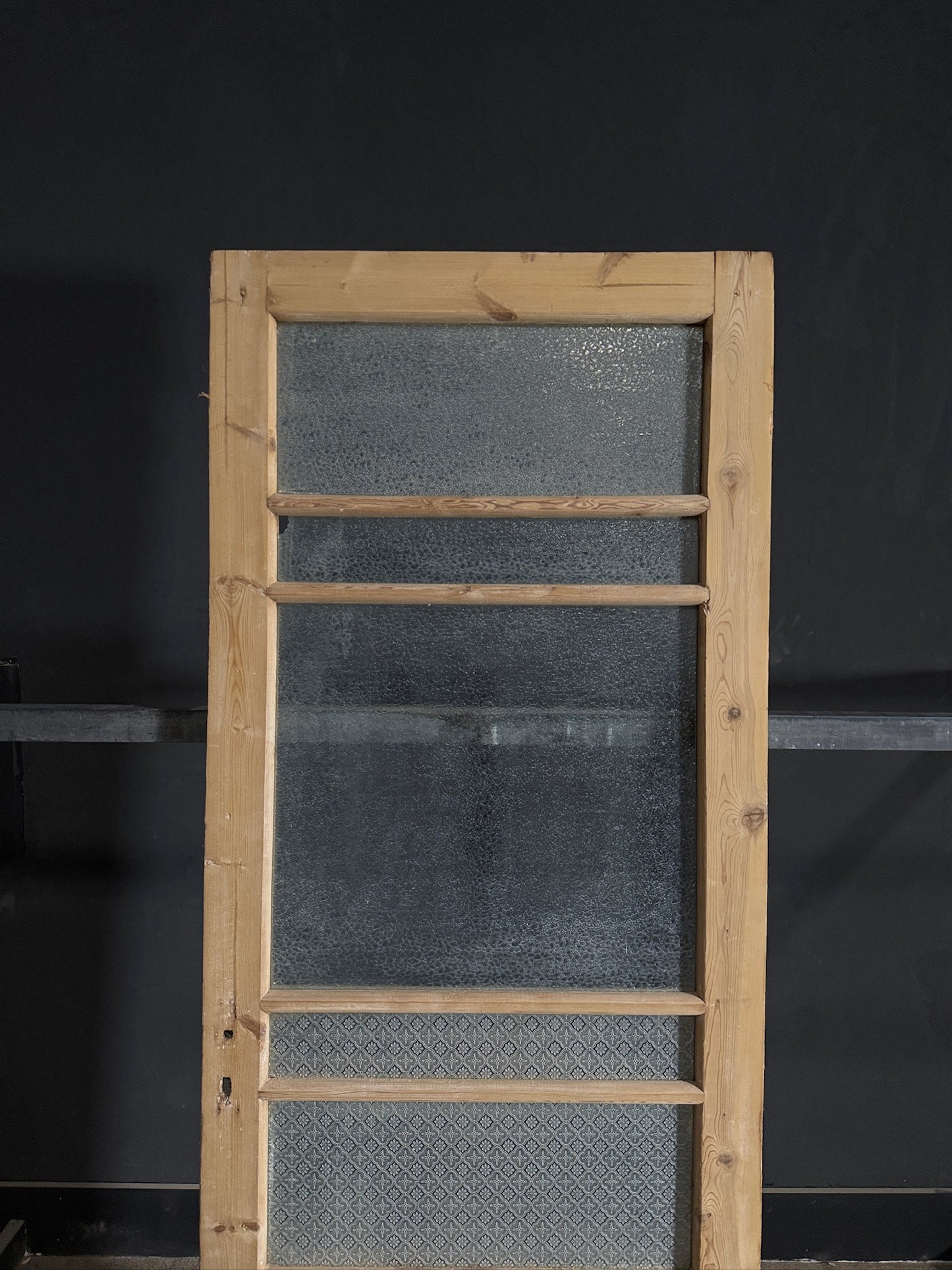 Antique Obscured Glass Single Door - 32x86.25 - N497