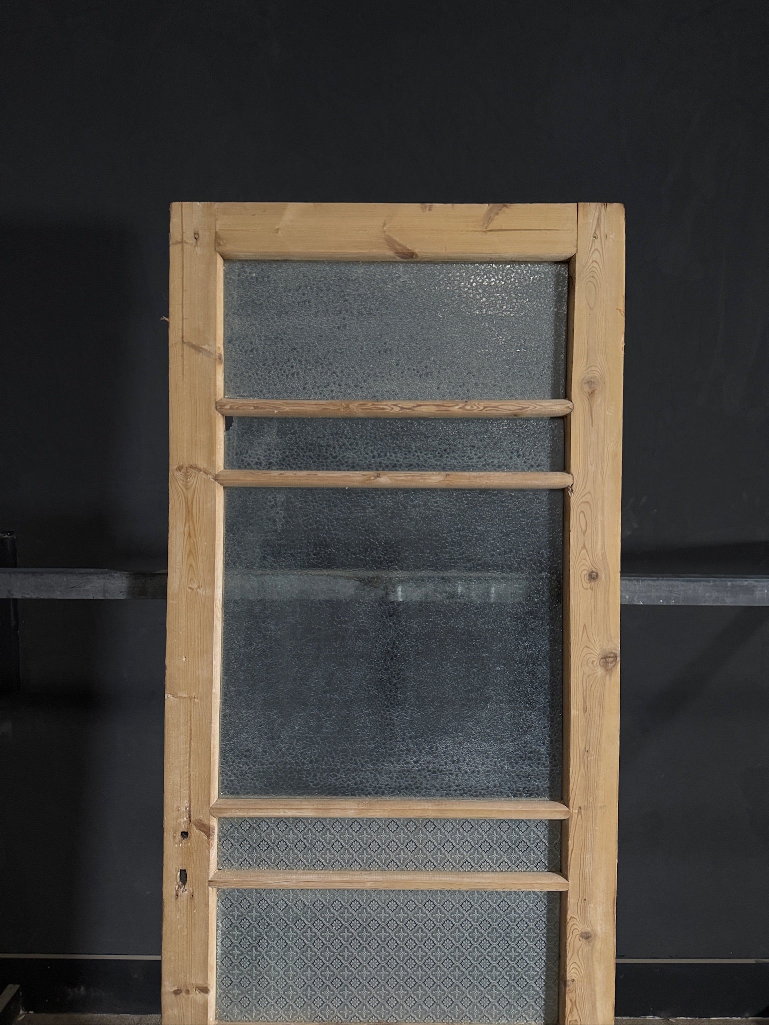 Antique Obscured Glass Single Door - 32x86.25 - N497