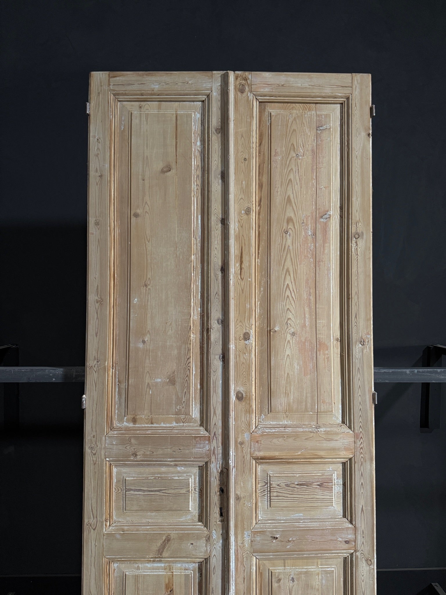 Antique 3 Panel Solid Double Doors - 42.25x104 - N91