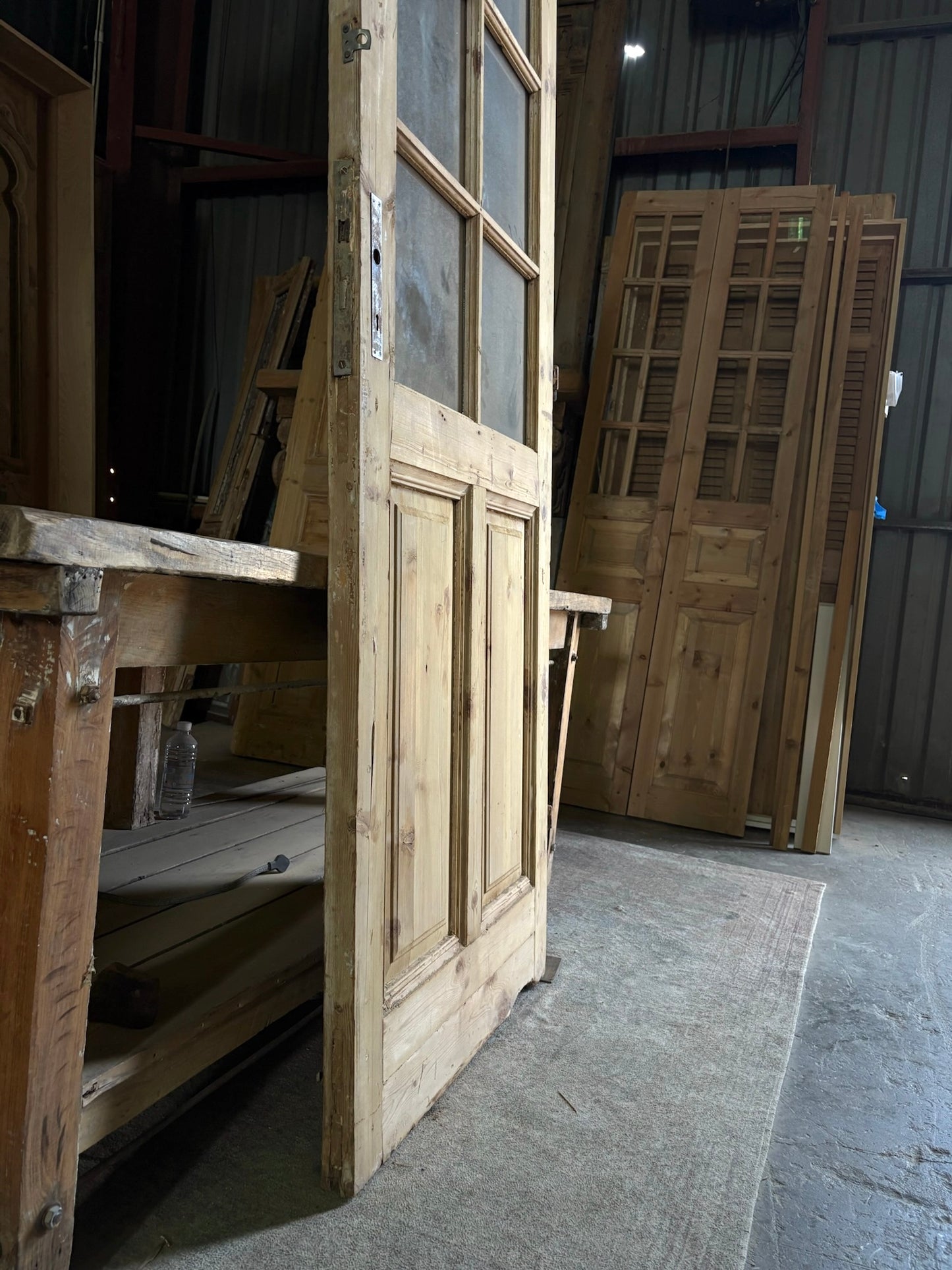 6 Lite Antique Glass Single Door - 31.5x85 - L75