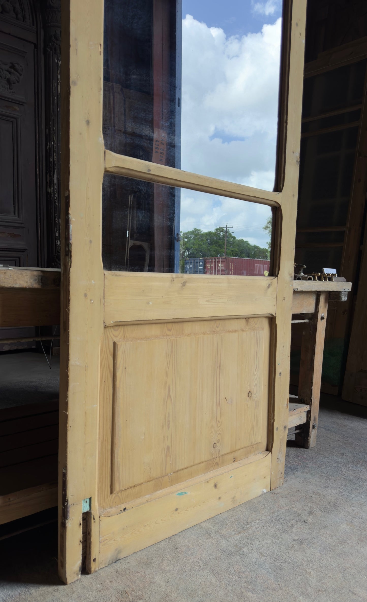 Antique Glass 3 Lite Door - 36x96 - L635