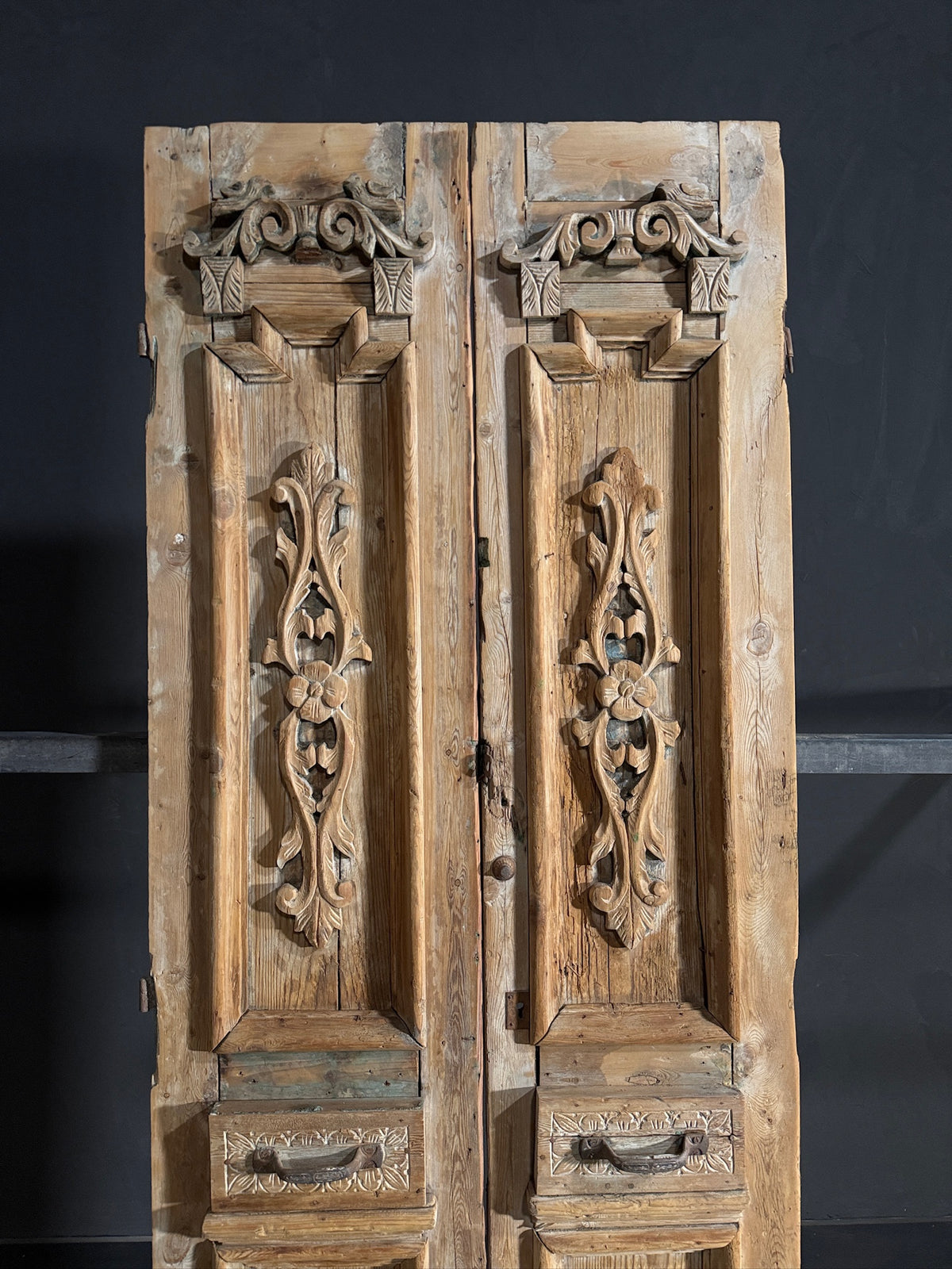 Antique Carved Double Doors - 35x94 - N643