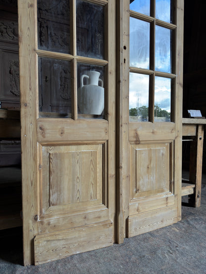 Classic Antique Glass French Doors - 43.75x100 J240