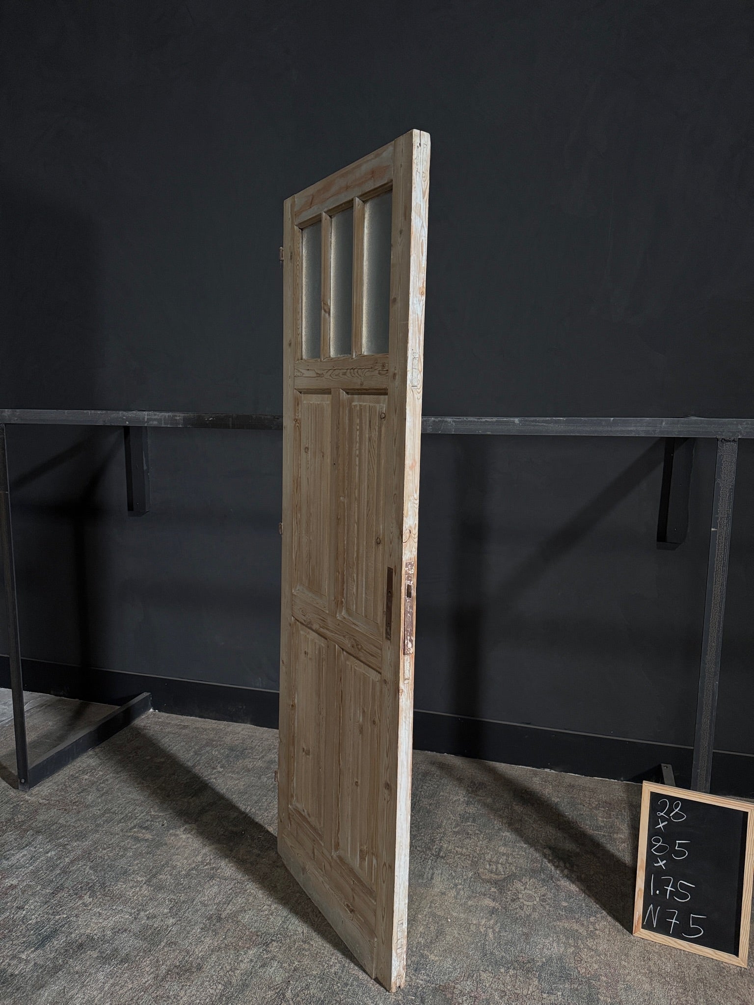 Antique Fluted 3 Lite Single Door - 28x85 - N75