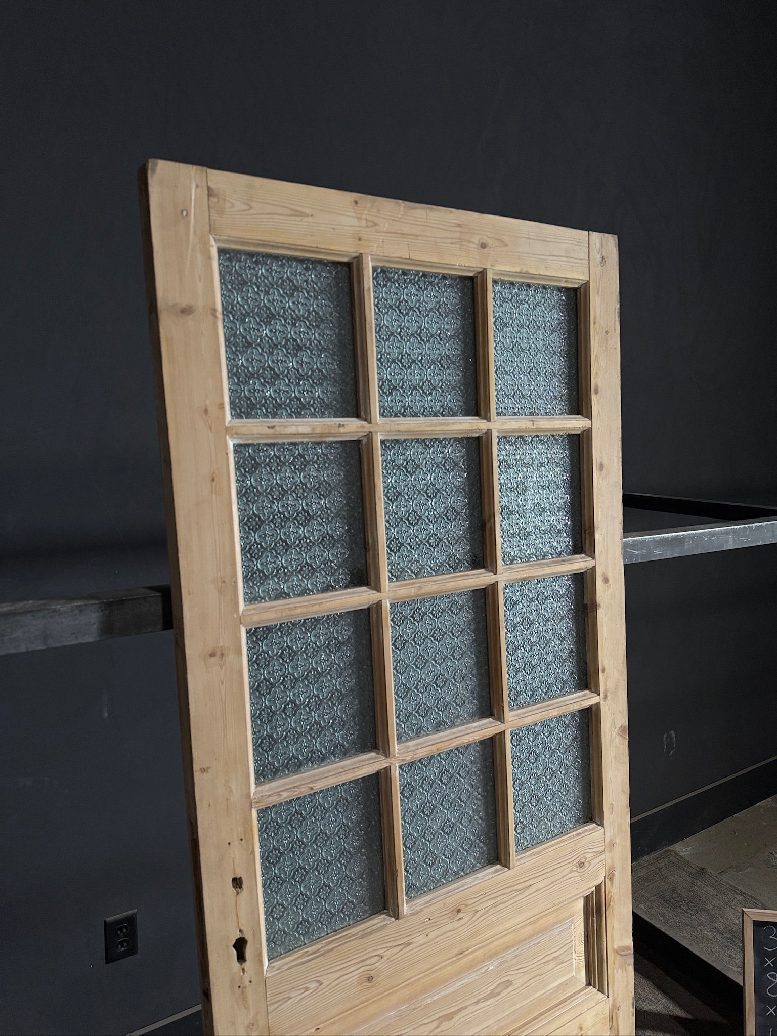 Antique Obscured Glass 12 Lite Single Door - 32.5x81 - N496