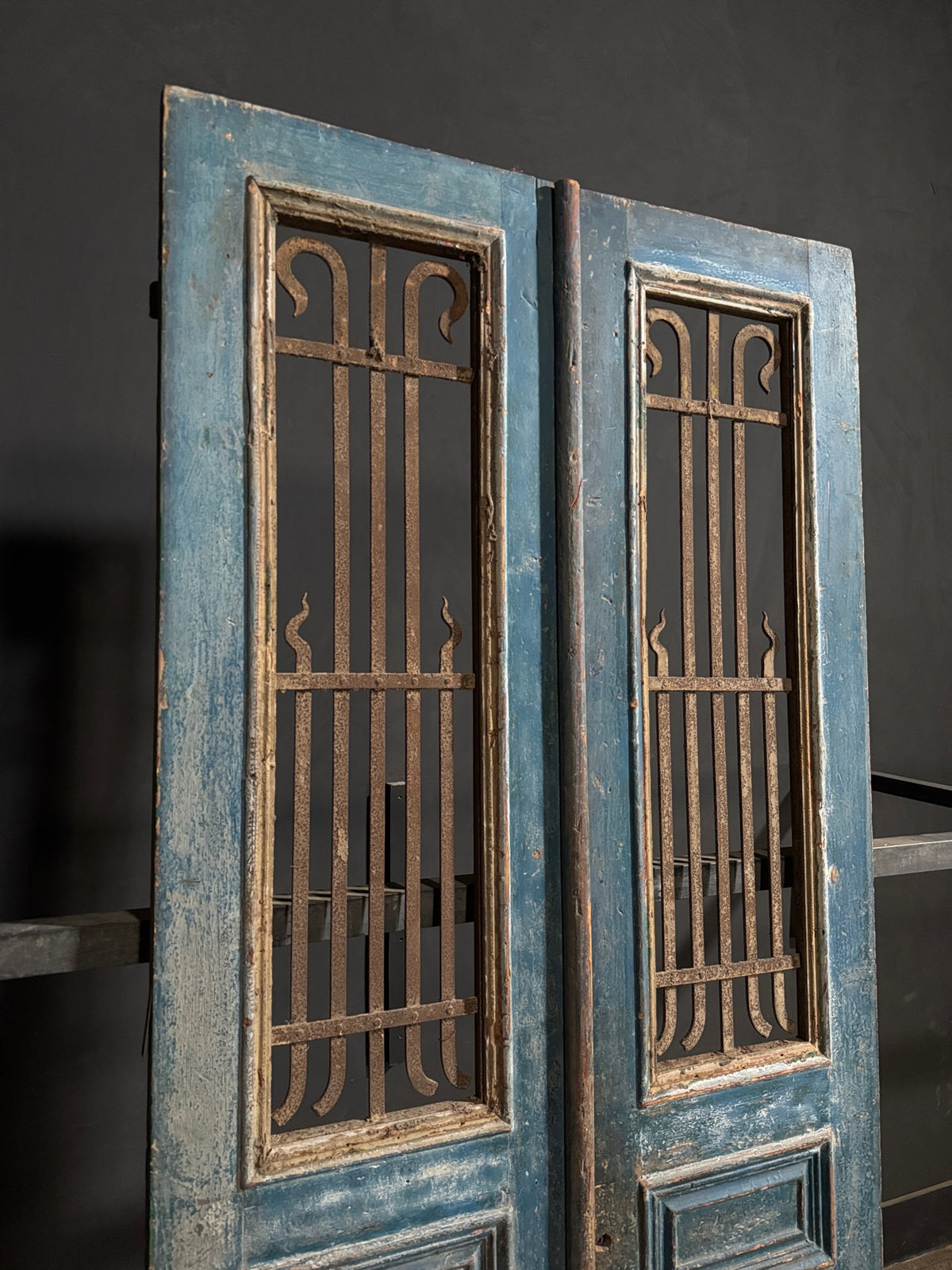 Antique Iron French Doors - 43x99 - N714