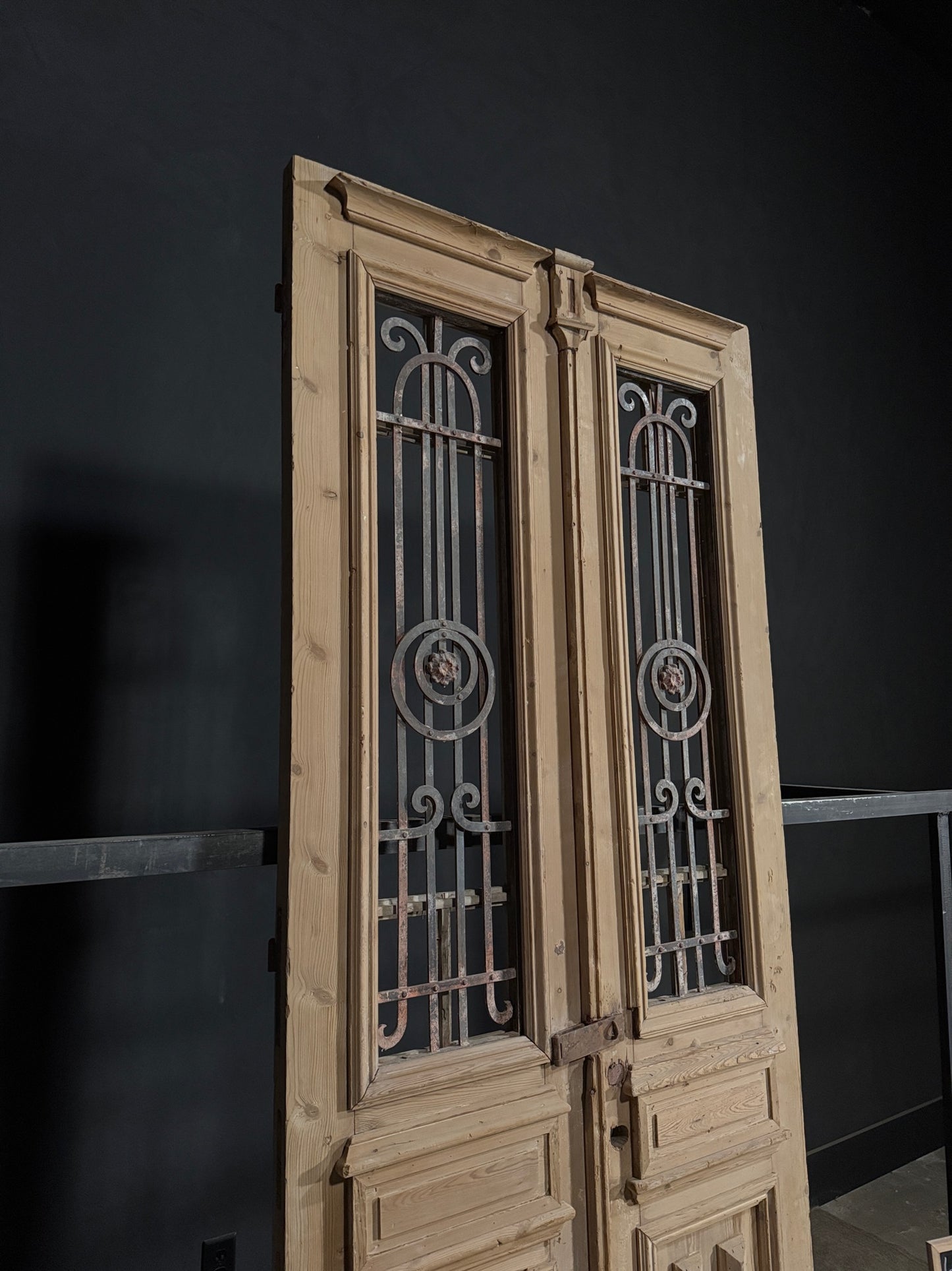 Antique Iron French Doors - 43.25x101.5 - N282