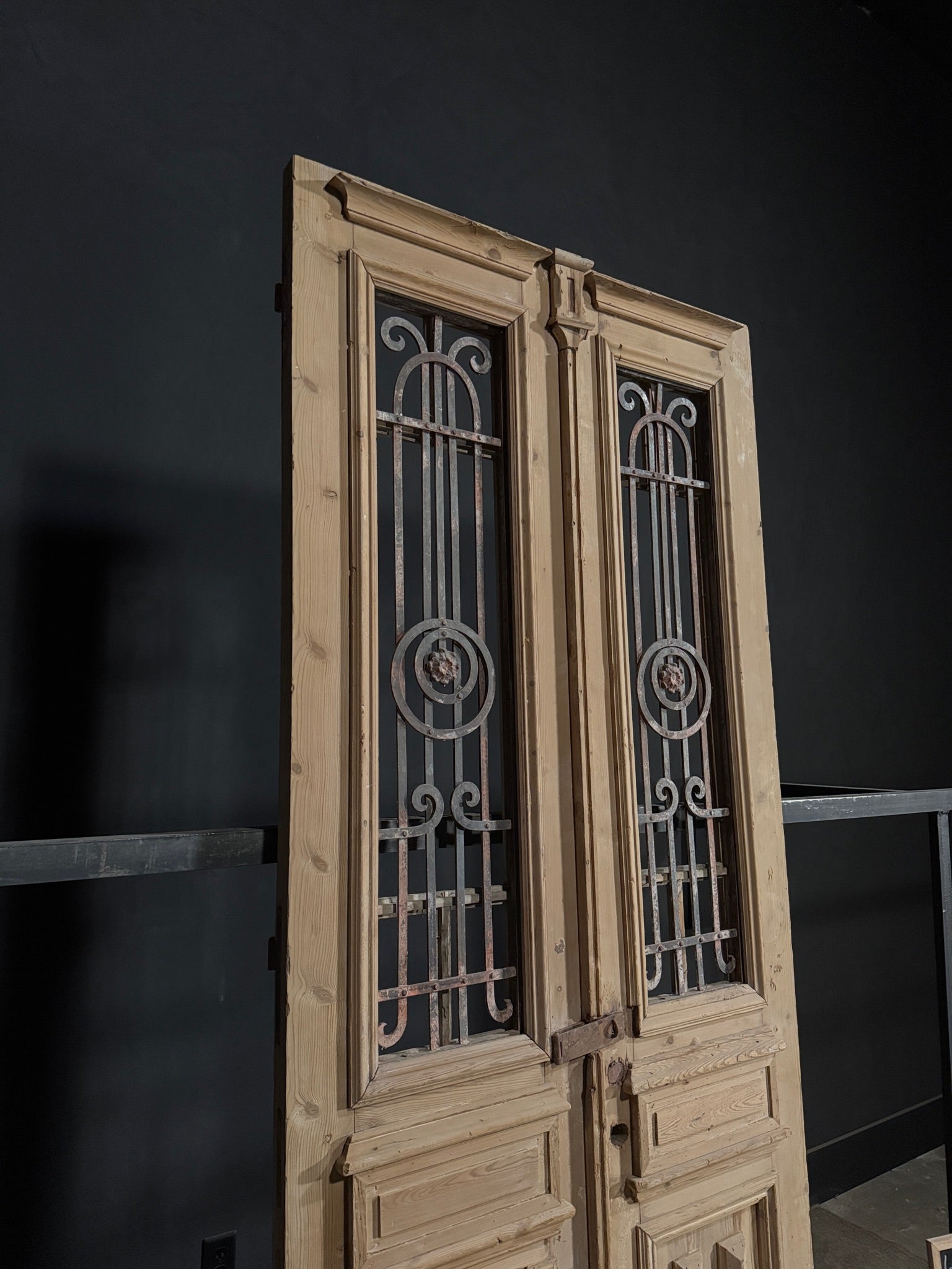 Antique Iron French Doors - 43.25x101.5 - N282