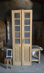 10 Lite European Antique Glass French Doors - 35.25x100 - L208