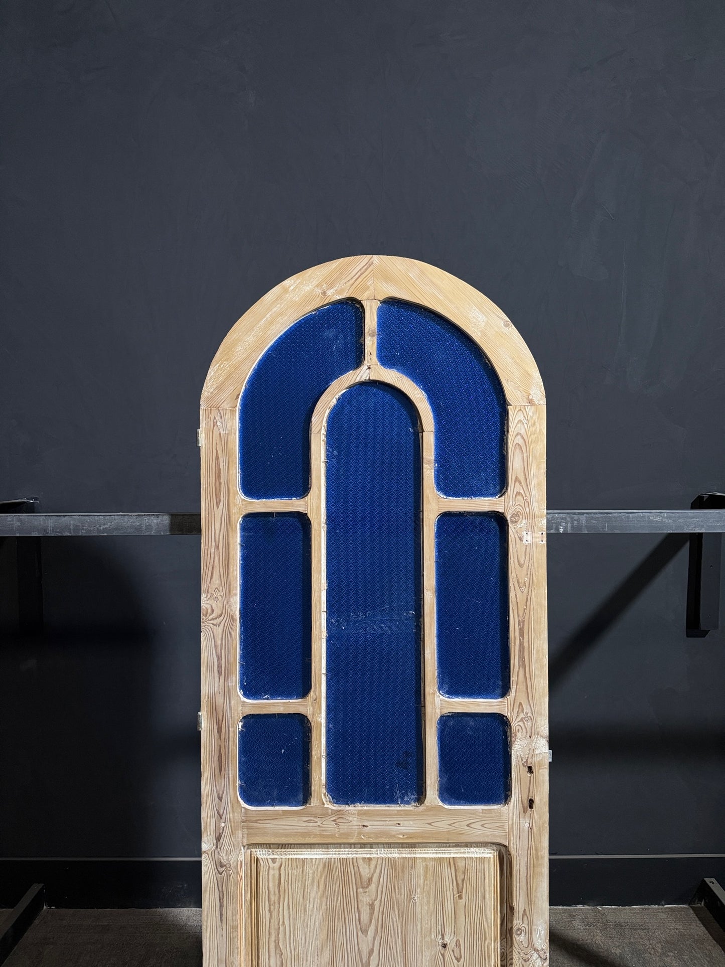 Antique Obscured Glass 7 Lite Arched Single Door - 31.75x83.5 - N263