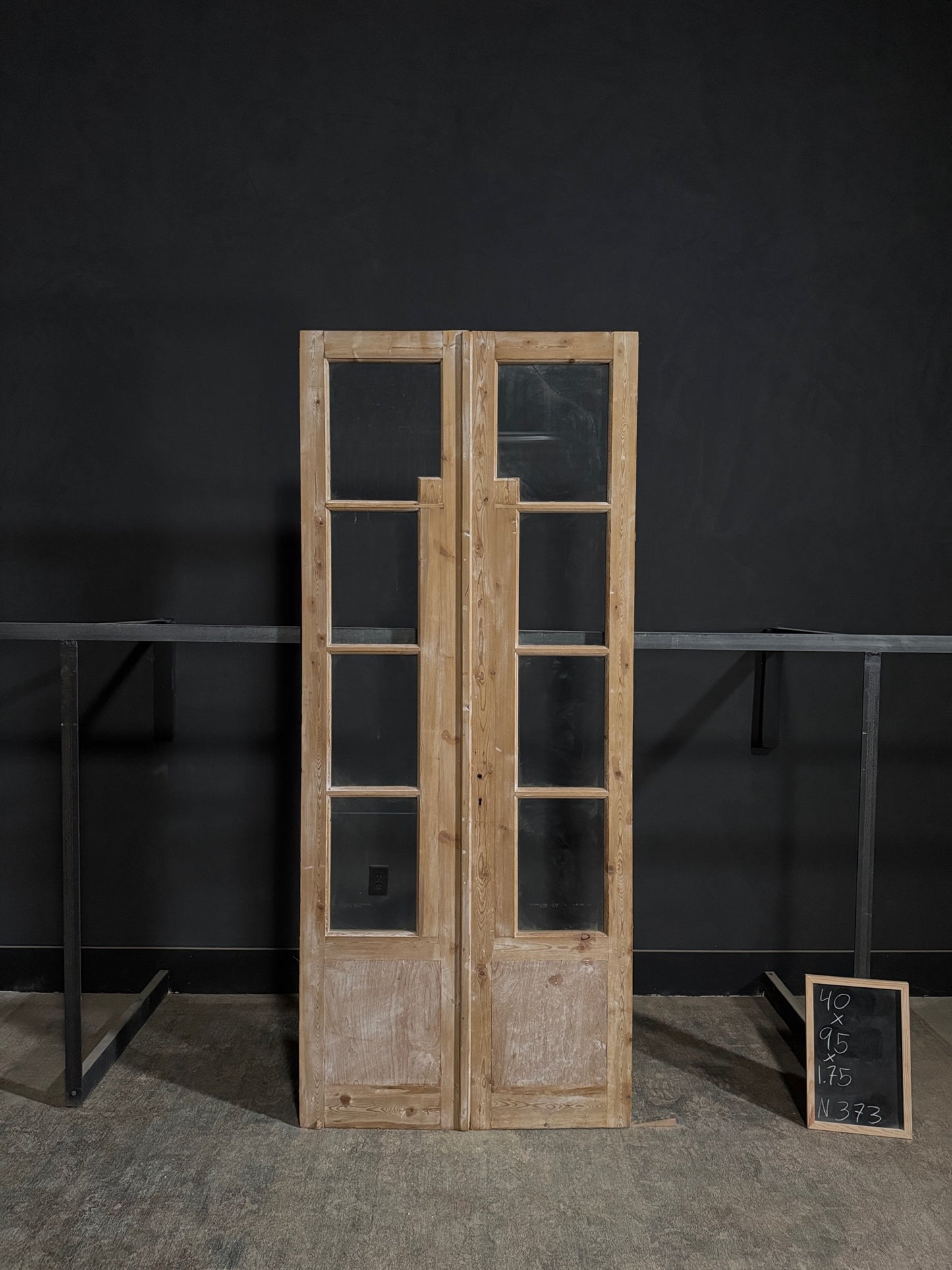 Antique Glass 4 Lite French Doors - 40x95 - N373