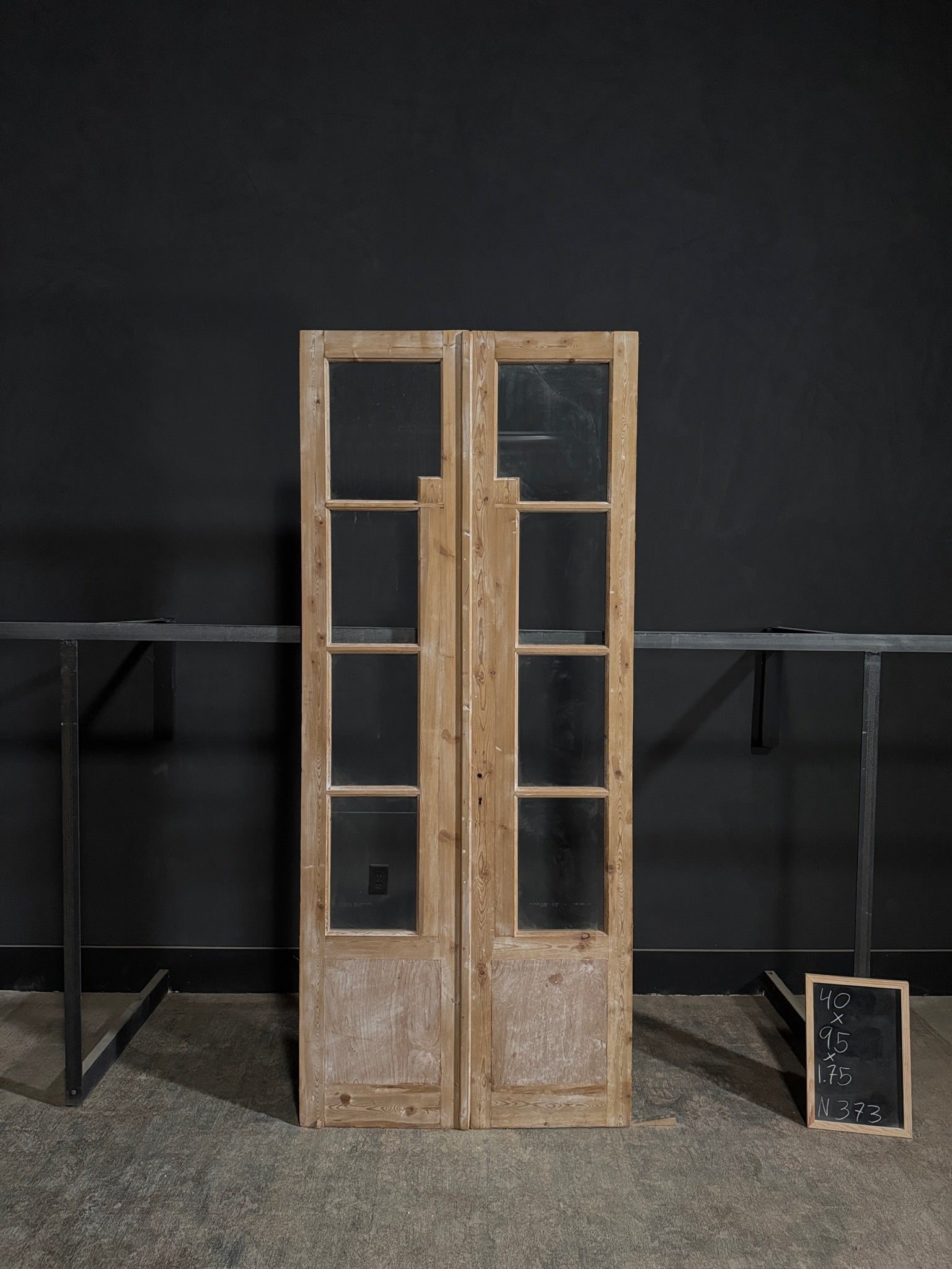 Antique Glass 4 Lite French Doors - 40x95 - N373