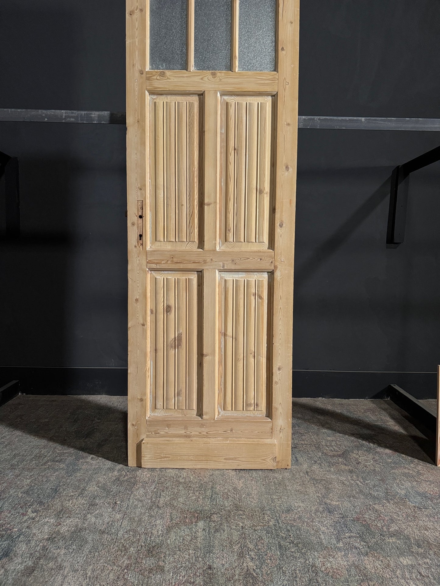 Antique Fluted 3 Lite Single Door - 28x85 - N67