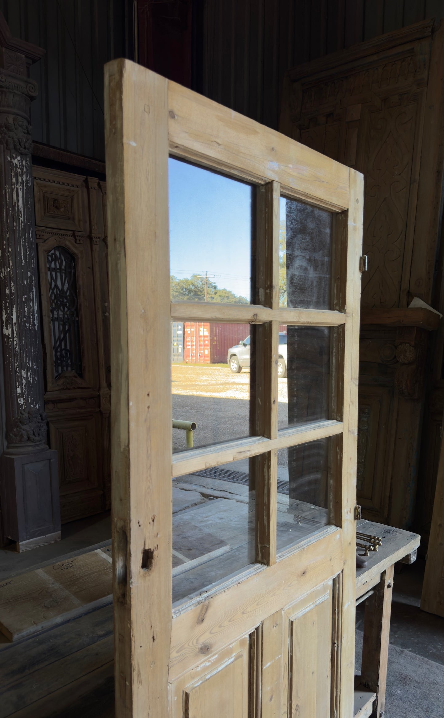 6 Lite Antique Glass Single Door - 31x76 - L217