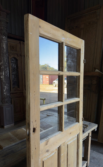 6 Lite Antique Glass Single Door - 31x76 - L217