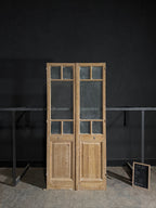 Antique Glass 5 Lite French Doors - 44.25x93 - N491