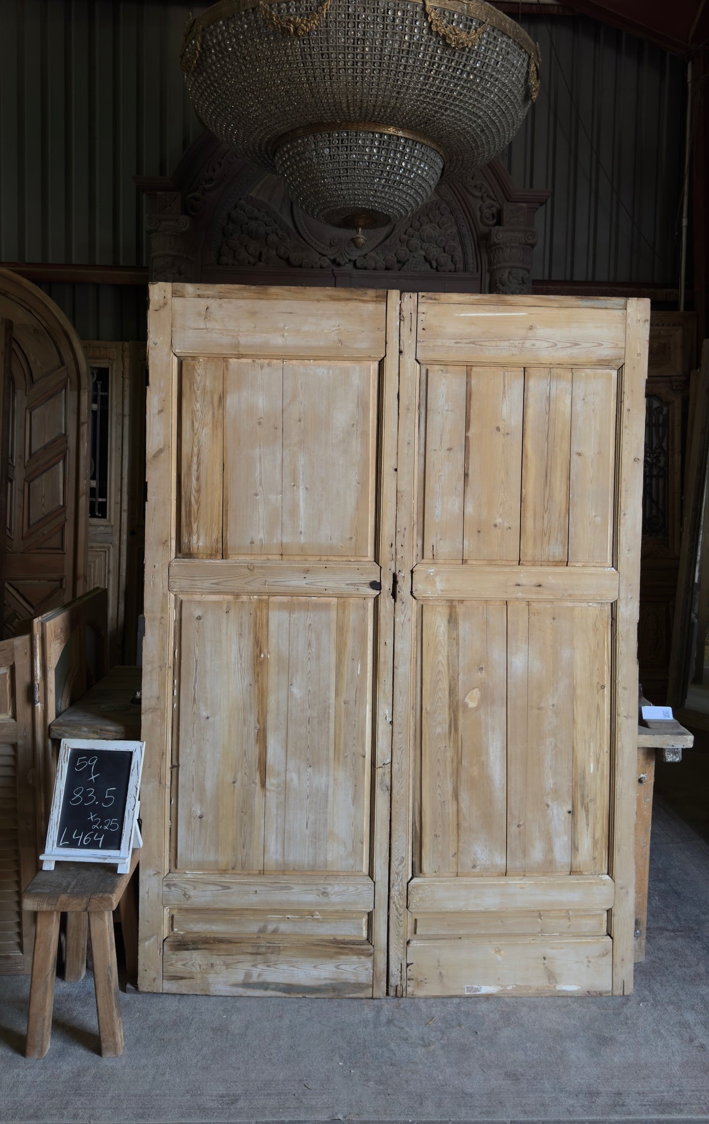 Antique Moroccan Paneled Solid Doors - 59x83.5 - L464