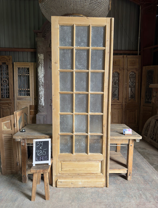 18 Lite Antique Glass Single Door - 34x98.5 K195