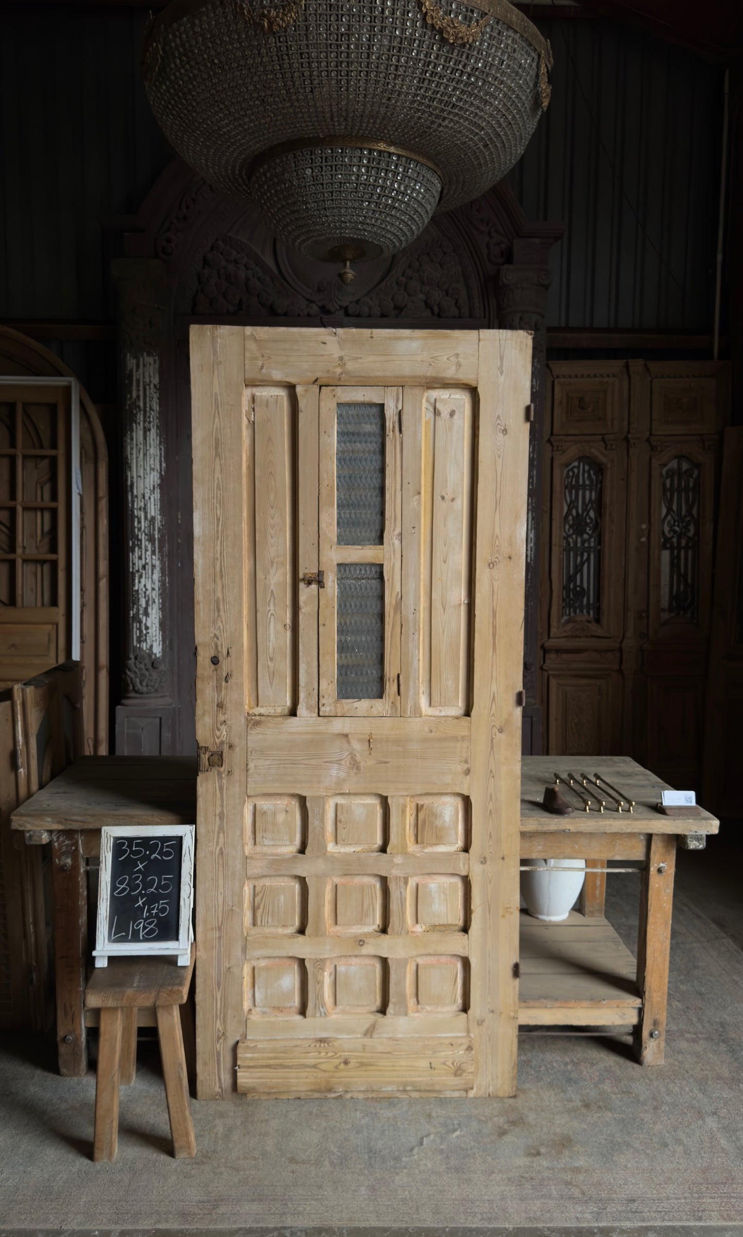 19th Century Single Antique Iron Door - 35.25x83.25 - L198