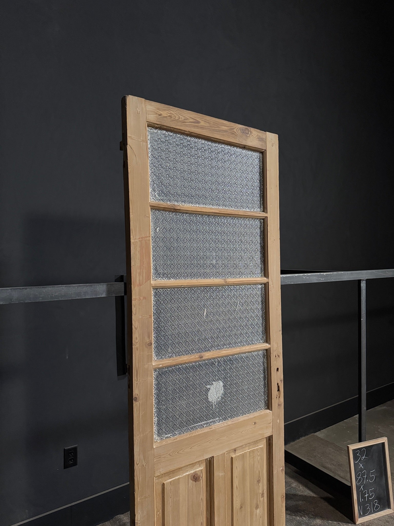 Antique Obscured Glass 4 Lite Single Door - 32x87.5 - N318