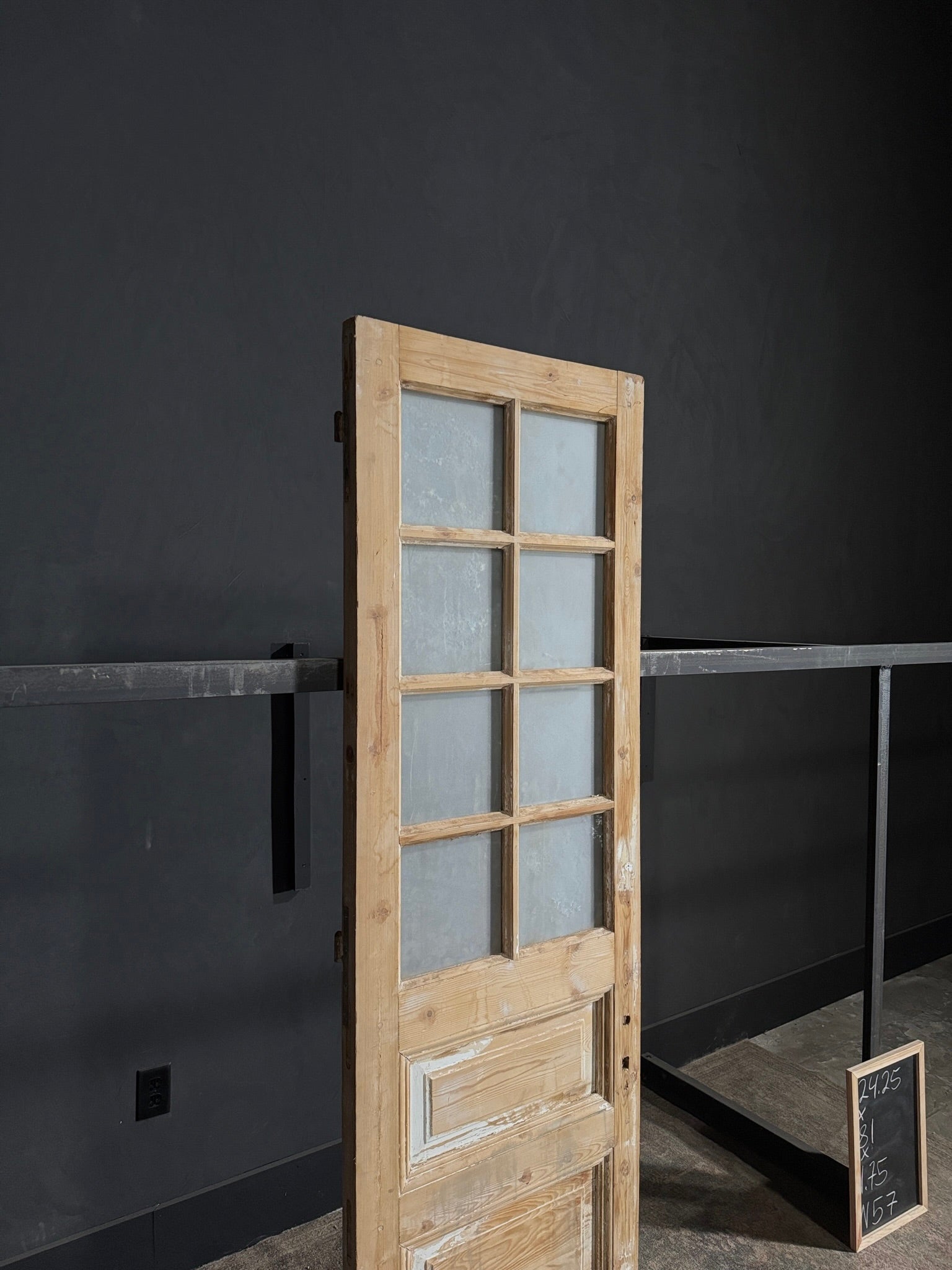 Antique Glass 8 Lite Single Door - 24.25x81 - N57