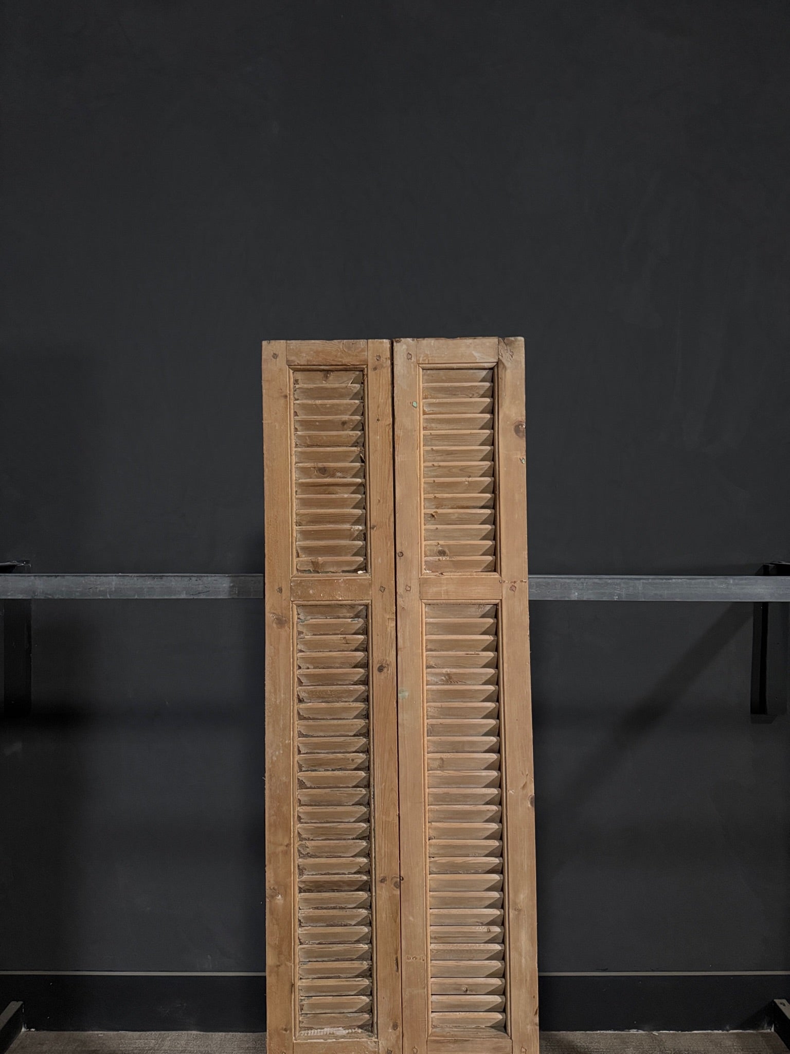 Antique Louvered Double Doors - 21.5x79.25 - N293