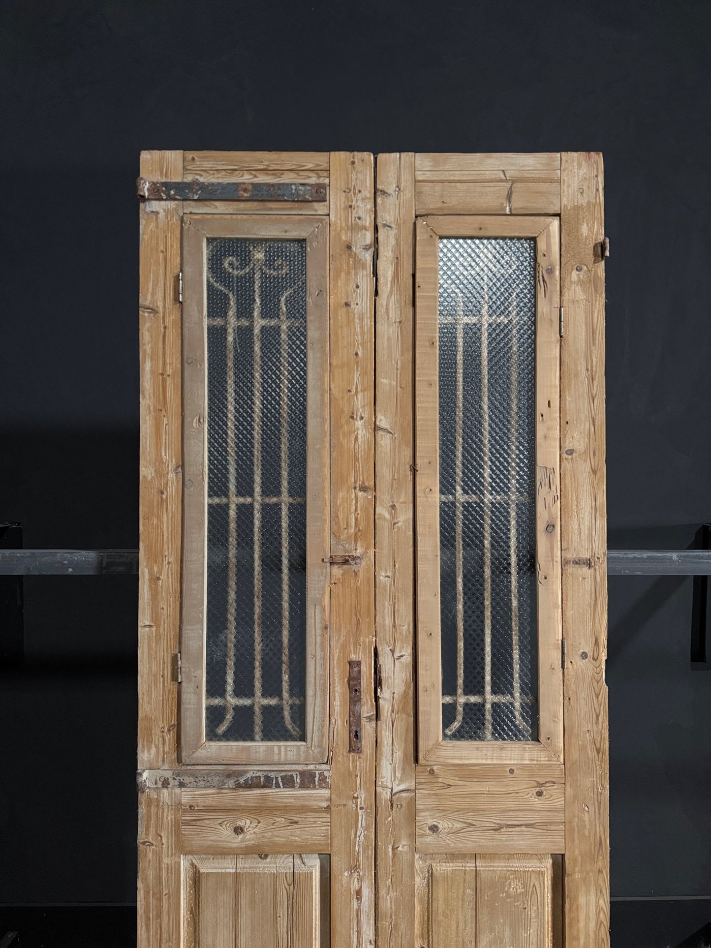 Antique Iron French Doors - 39.5x94.5 - N79