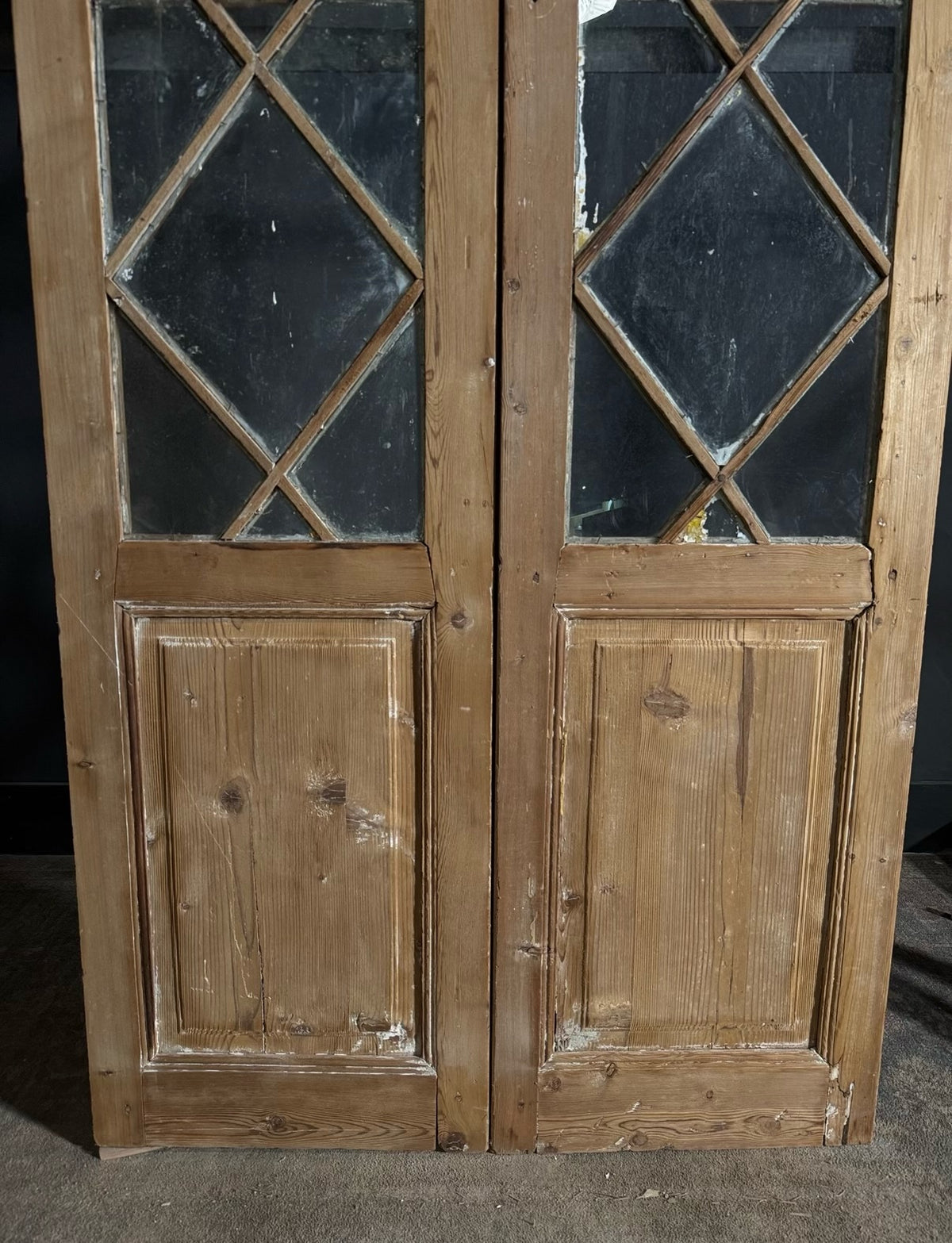 Antique Glass 5 Lite French Doors - 45x96.5 - N635