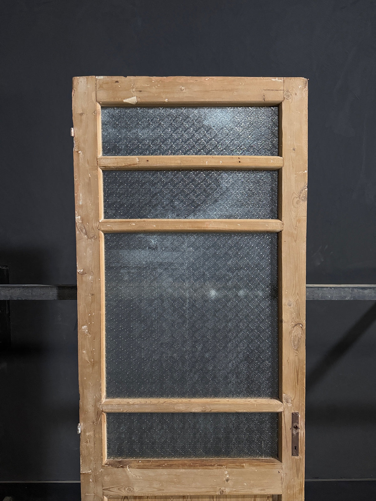 Antique Obscured Glass 4 Lite Single Door - 31.25x88 - N677