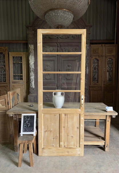4 Lite Antique Glass Single Door - 32x87 K308
