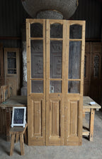 Tri-Fold Antique Glass Doors - 42x93.5 K459