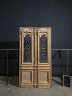Antique Carved Iron French Doors - 51x95 - N695