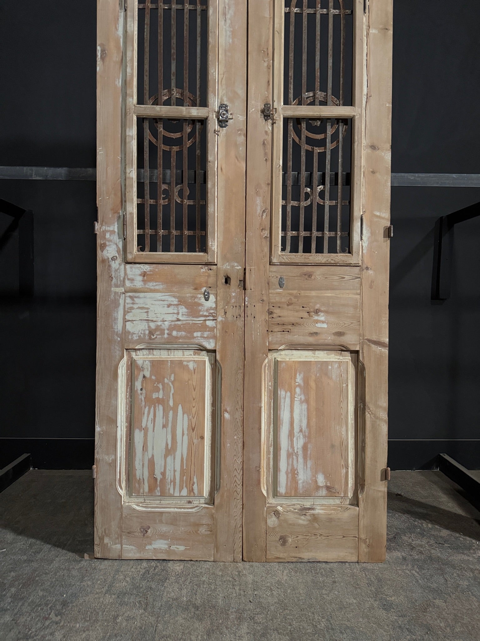 Antique Iron French Doors - 44.25x96 - N280