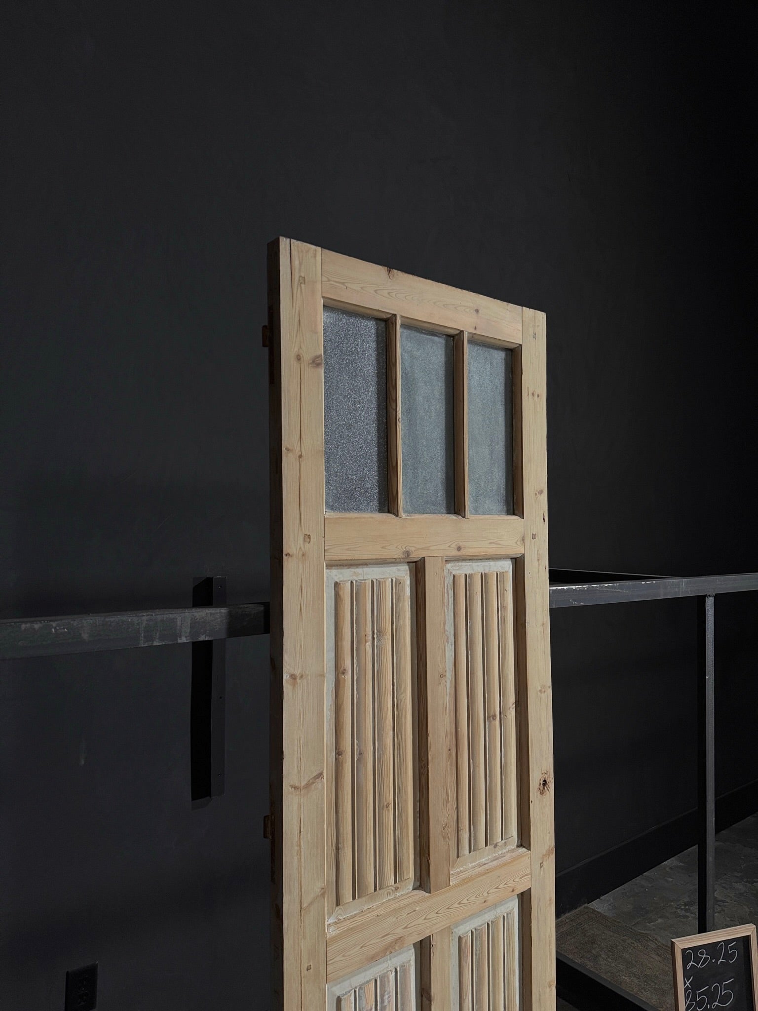 Antique Obscured Glass 3 Lite Door - 28.25x85.25 - N52