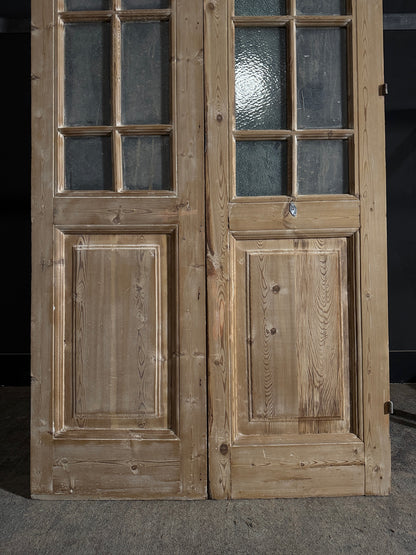 Antique Obscured Glass French Doors - 42.75x97.75 - N493