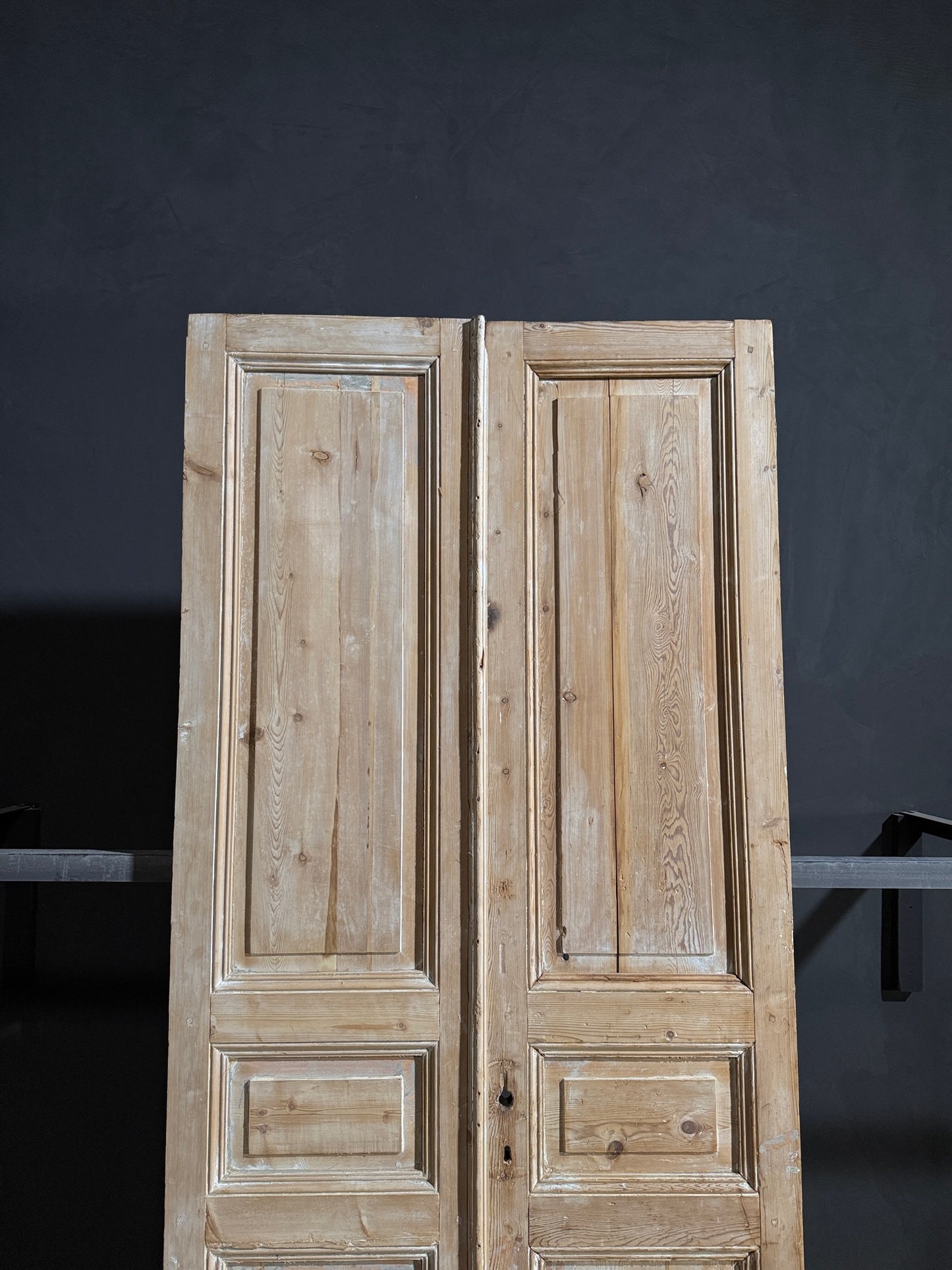 Antique 3 Panel Solid Double Doors - 44x100 - N183