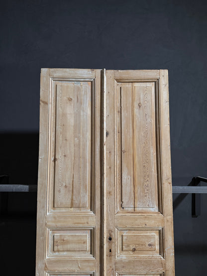 Antique 3 Panel Solid Double Doors - 44x100 - N183