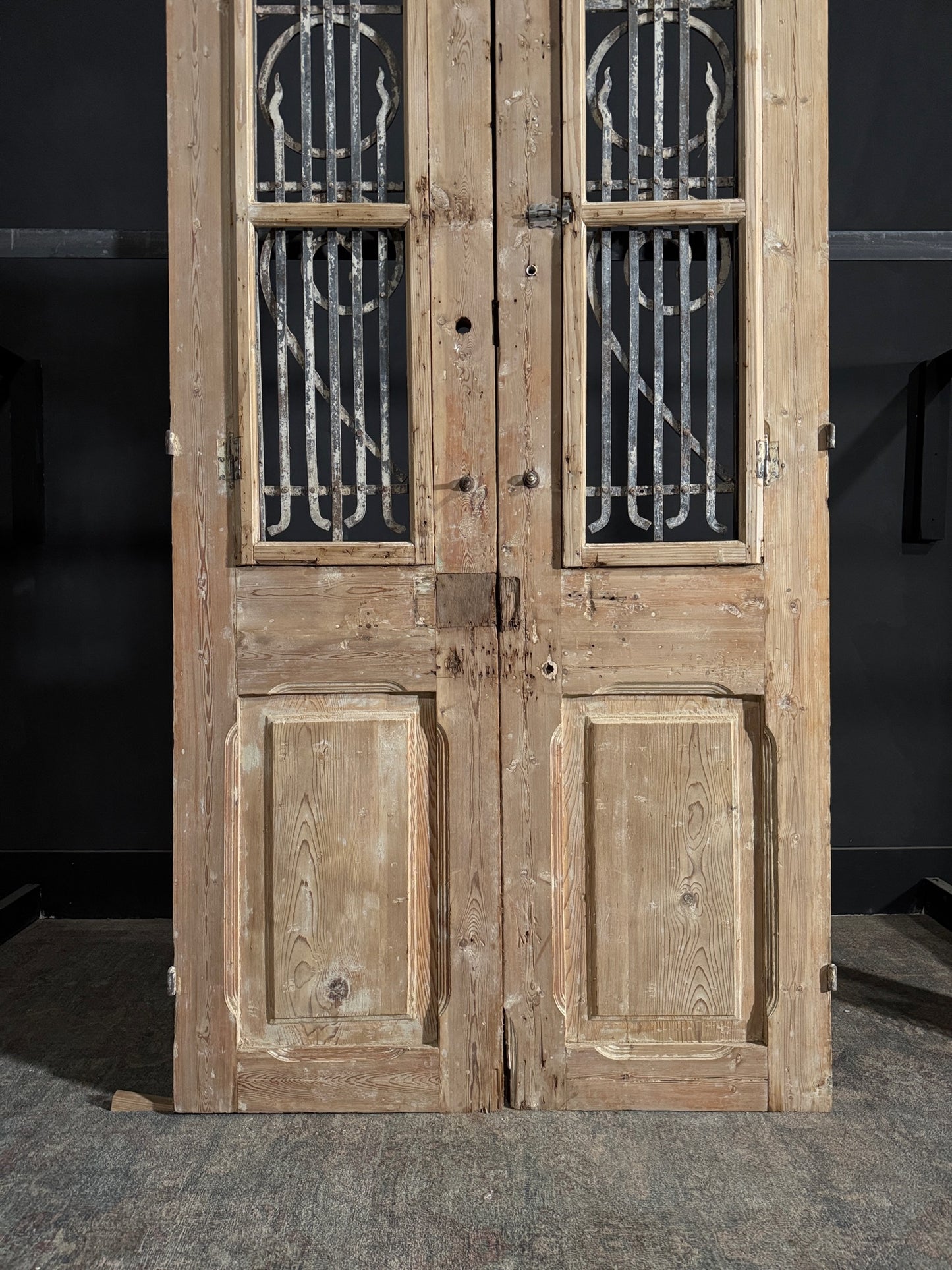 Antique Iron French Doors - 43.75x92 - N101